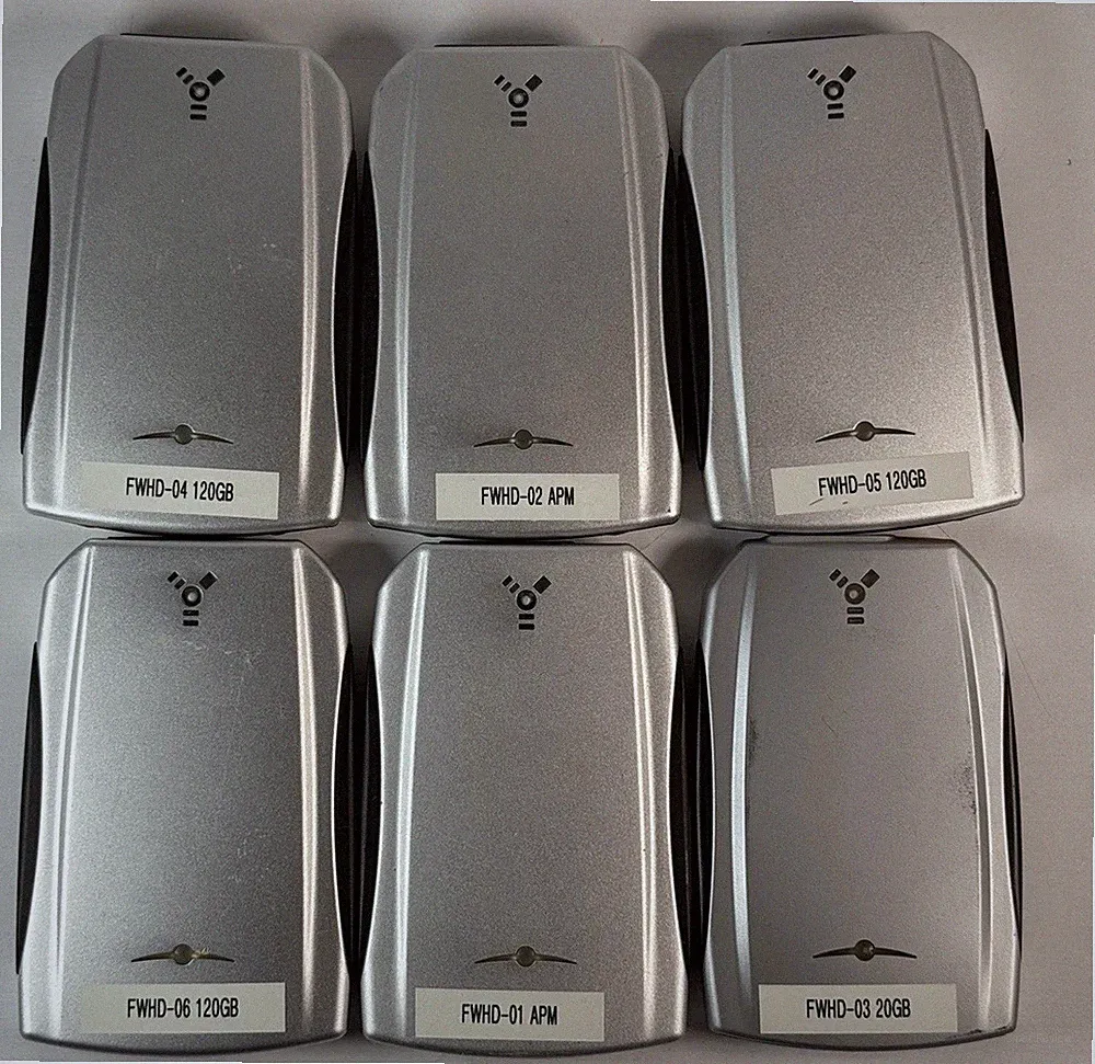 SMARTDISK FireLite FireWire External Hard drives. Lot Of 6 With Cables!